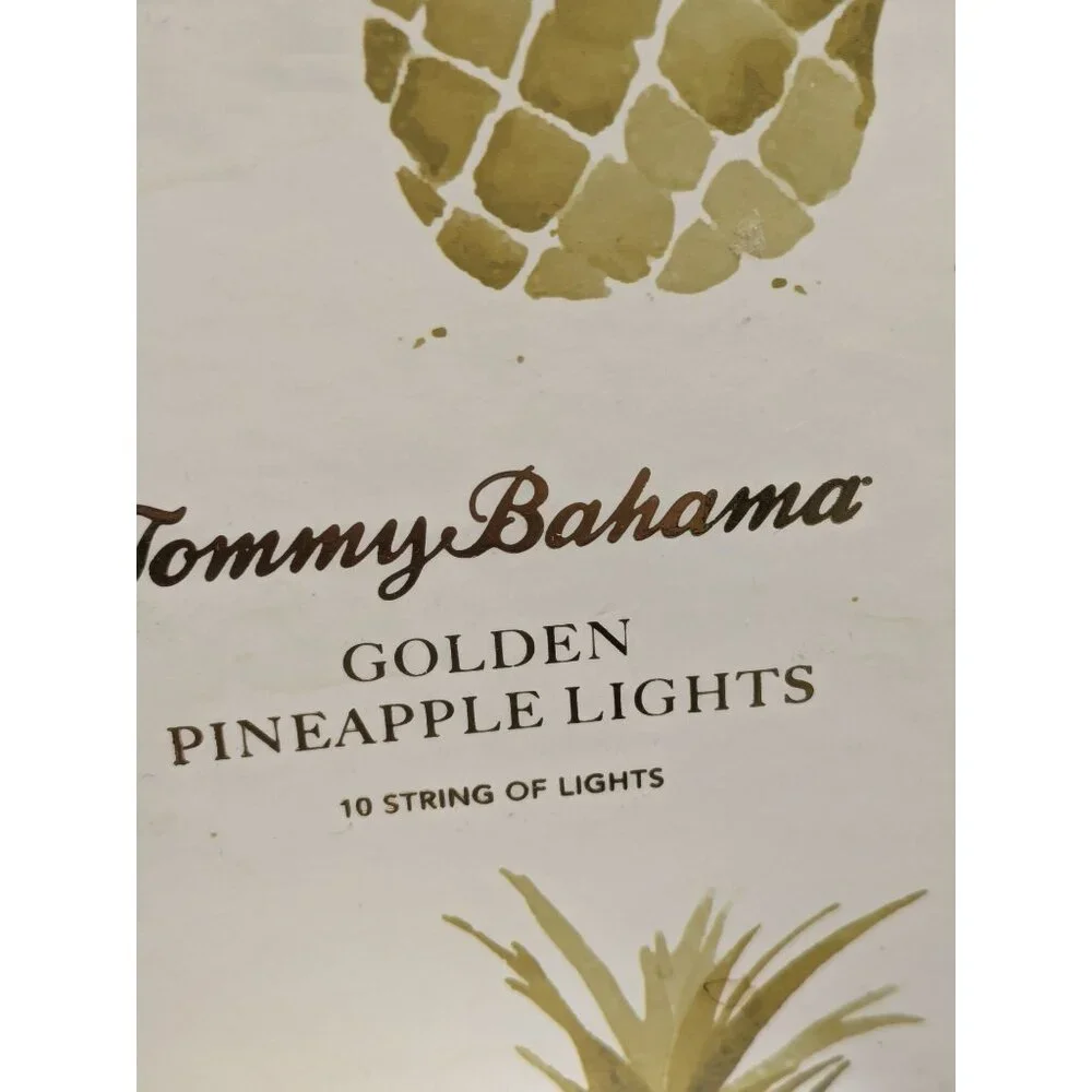 Tommy Bahama Golden Pineapple Battery-Operated String Lights 2 Sets Of 10 AA